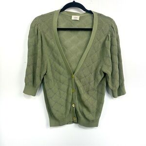 Aritzia Wilfred Dainty Cardigan Green Sz Small